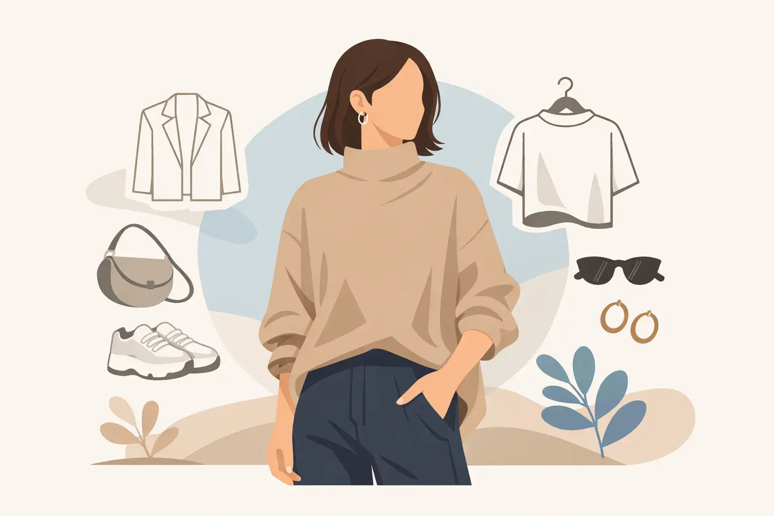 Wie style ich ein Oversized High Neck Shirt?